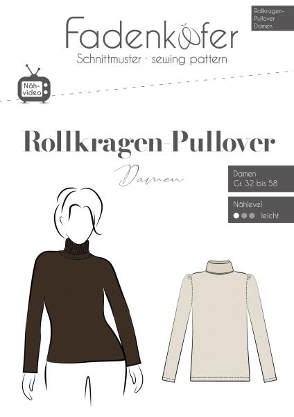 Papierschnittmuster Rollkragen Pullover Damen - Fadenkaefer